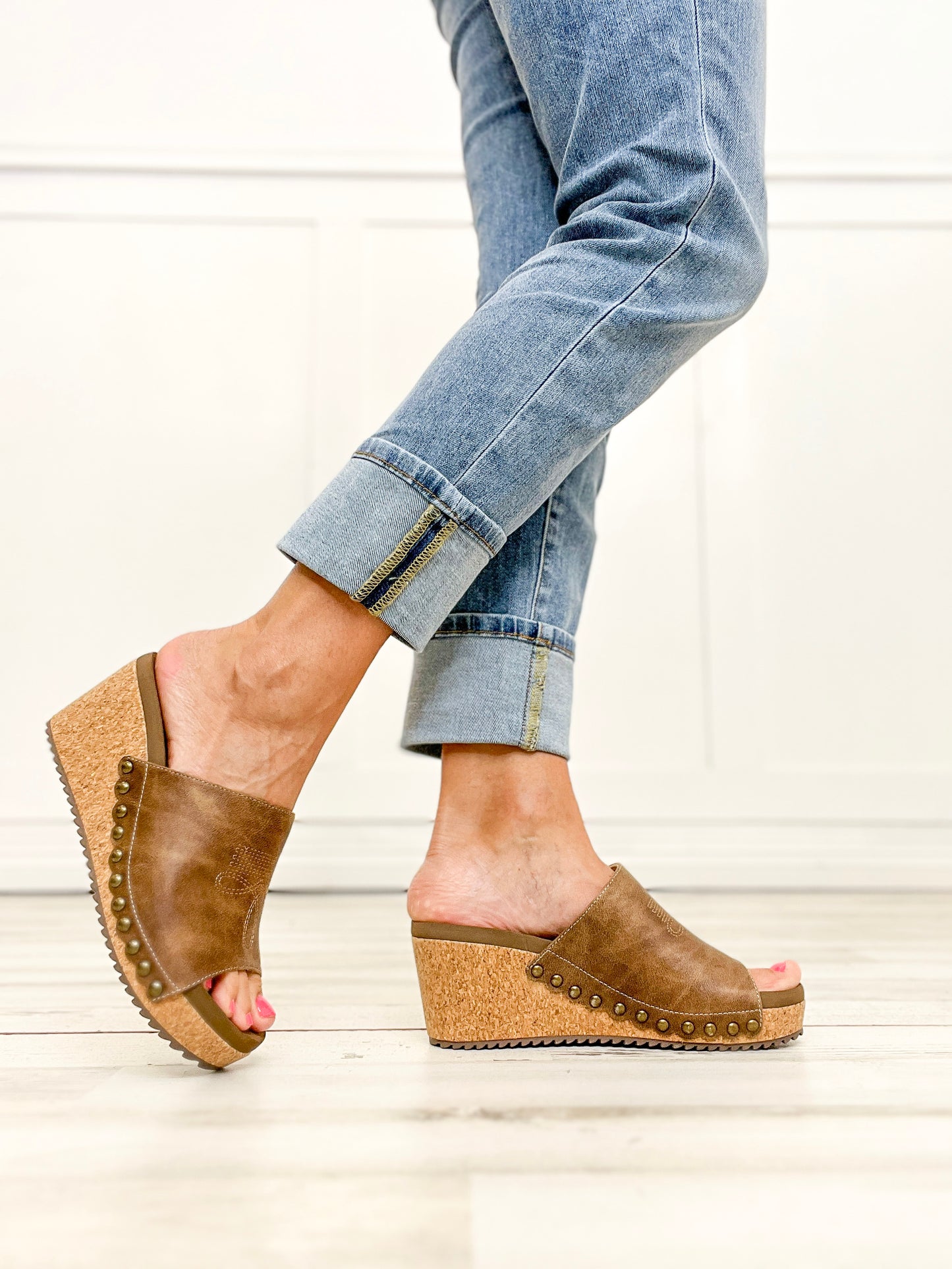 Corkys Saddle Up Wedges in Tan