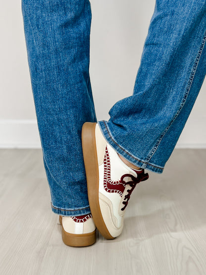 Forever Link Modern-13 Tennis Shoes in Beige/Wine