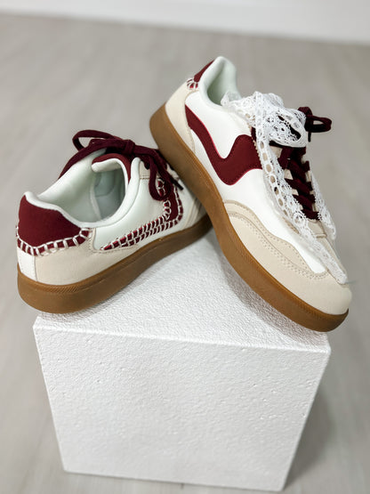 Forever Link Modern-13 Tennis Shoes in Beige/Wine