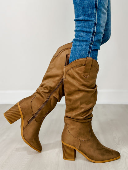 Forever Link Speech-3 Knee Tall Boots