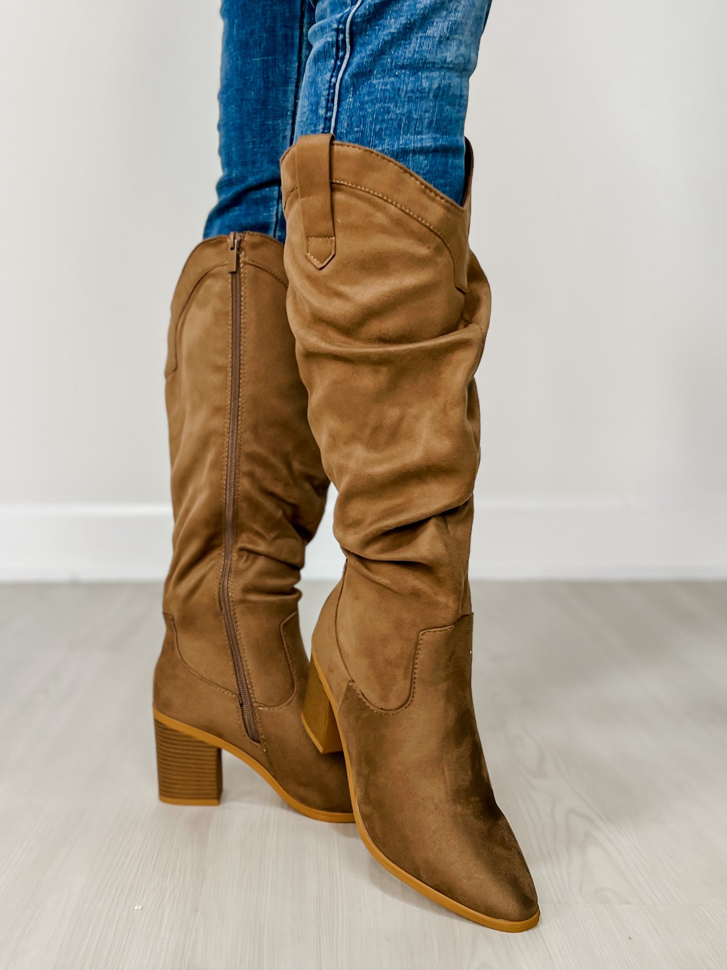 Forever Link Speech-3 Knee Tall Boots