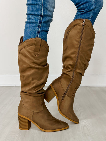 Forever Link Speech-3 Knee Tall Boots