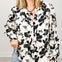 Floral Print Slit Neck Long Poet Sleeve Top