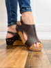 Corkys Volta II Wedge Sandals in Chocolate Smooth