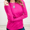 Wine Collection : Basic Is In Crew Neck Lightweight Long Sleeve Sweater Top