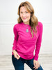 Wine Collection : Basic Is In Crew Neck Lightweight Long Sleeve Sweater Top