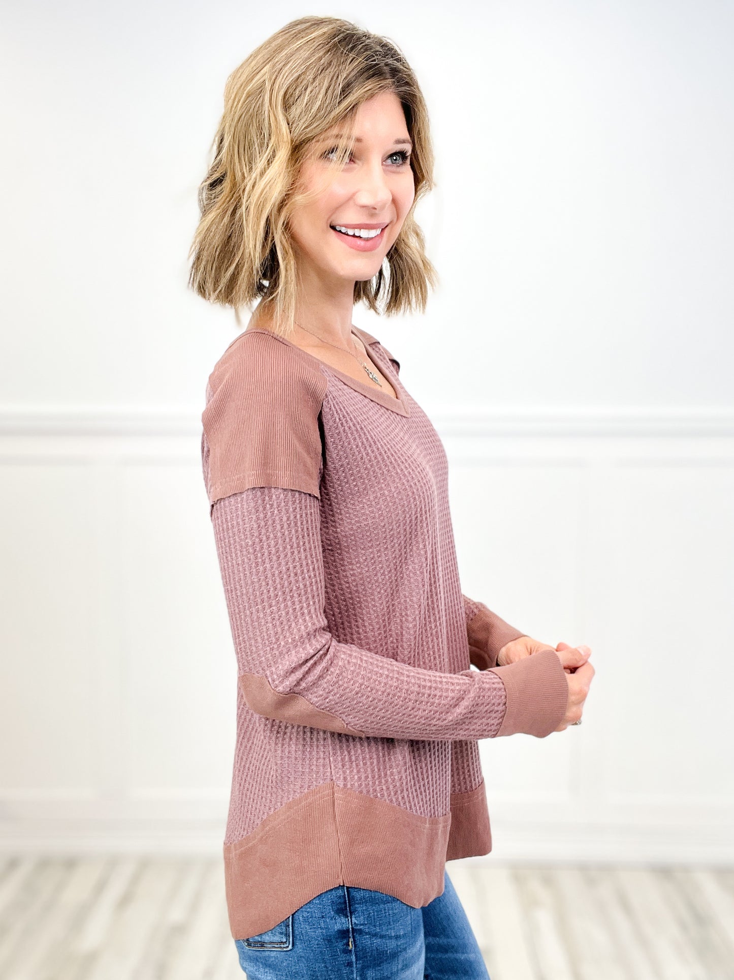 Easy Living Thermal Layering V-Neck Top