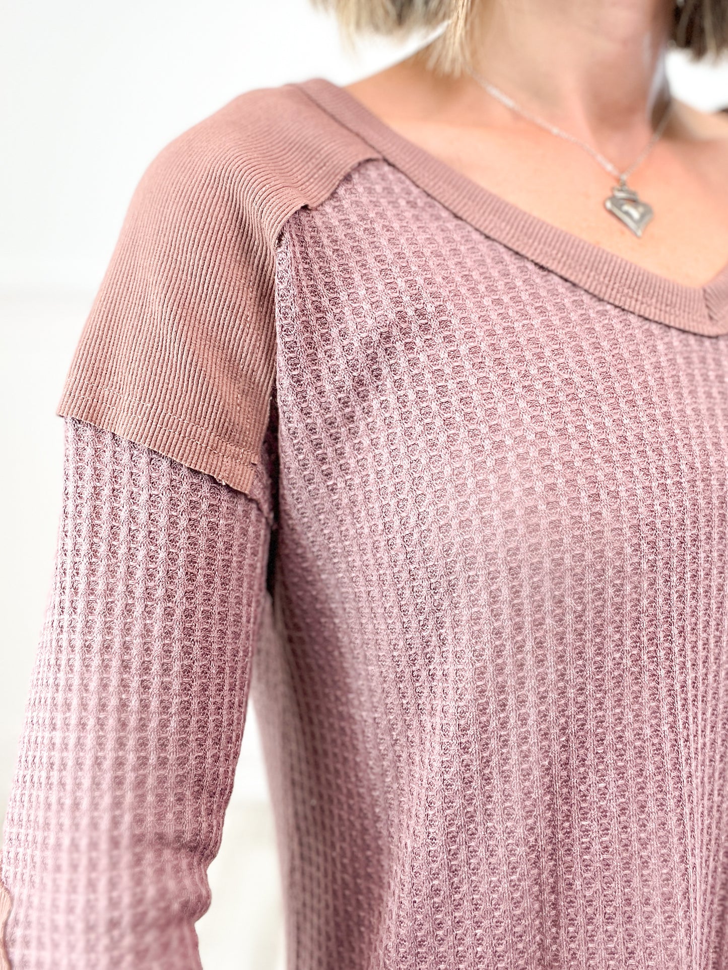 Easy Living Thermal Layering V-Neck Top