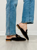 Corkys Keepsake Mules in BLACK FAUX SUEDE