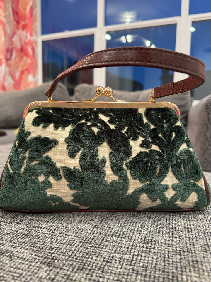 JACKIE: Hunter Green CHENILLE MOSAIC