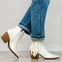 Dixie Decor Fringe Western Boots in White