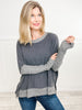 Long Sleeve Top with Hi-Lo Hem and Side Slits