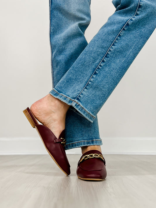 Corkys Keepsake Mules in BURGUNDY