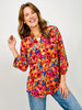 3/4 Sleeve Lizzy Top in Multi-Color Floral Print
