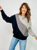 Crewneck Color Fade Stripe Sweater