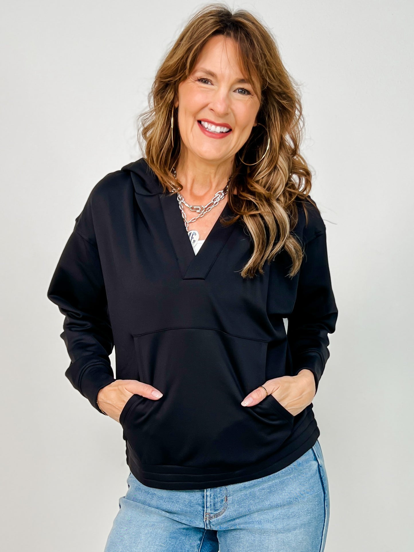 Scuba-chill Pullover Henley Hooded Top