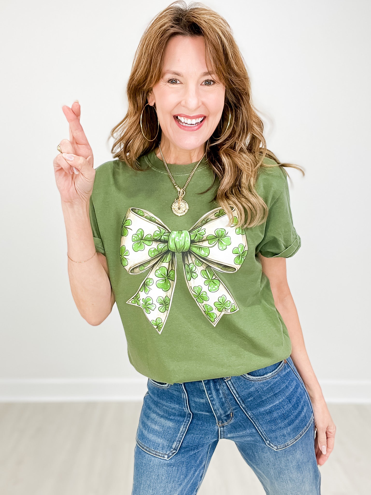 St Patrick's Day Bow Graphic Tee