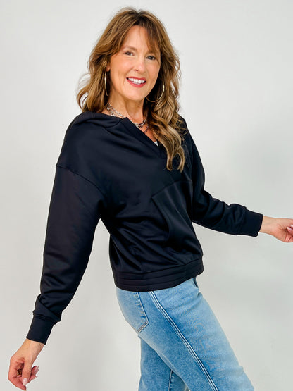 Scuba-chill Pullover Henley Hooded Top