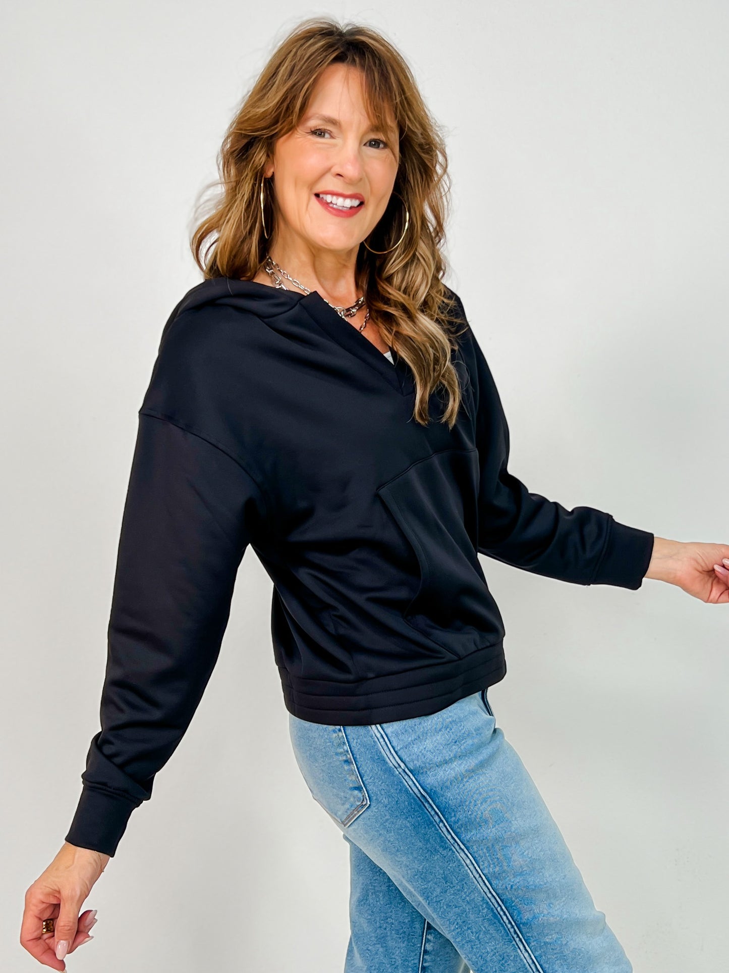 Scuba-chill Pullover Henley Hooded Top