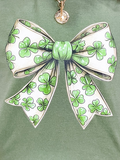 St Patrick's Day Bow Graphic Tee