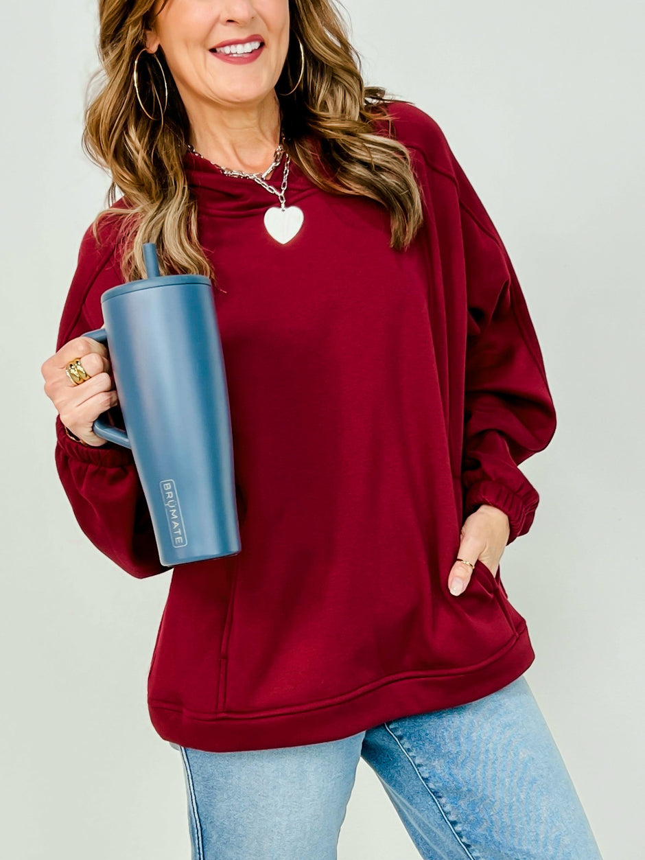 Brushed Luxe Fleece Hooded Sweatshirt