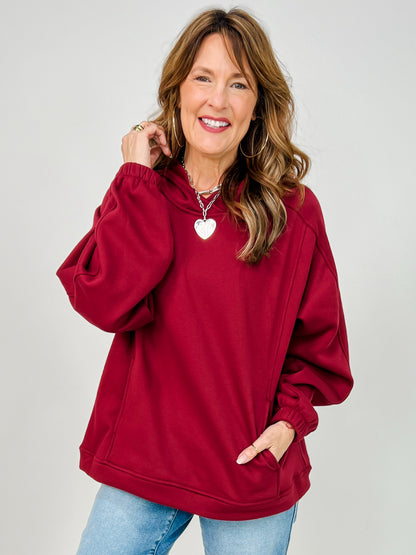 Brushed Luxe Fleece Hooded Sweatshirt