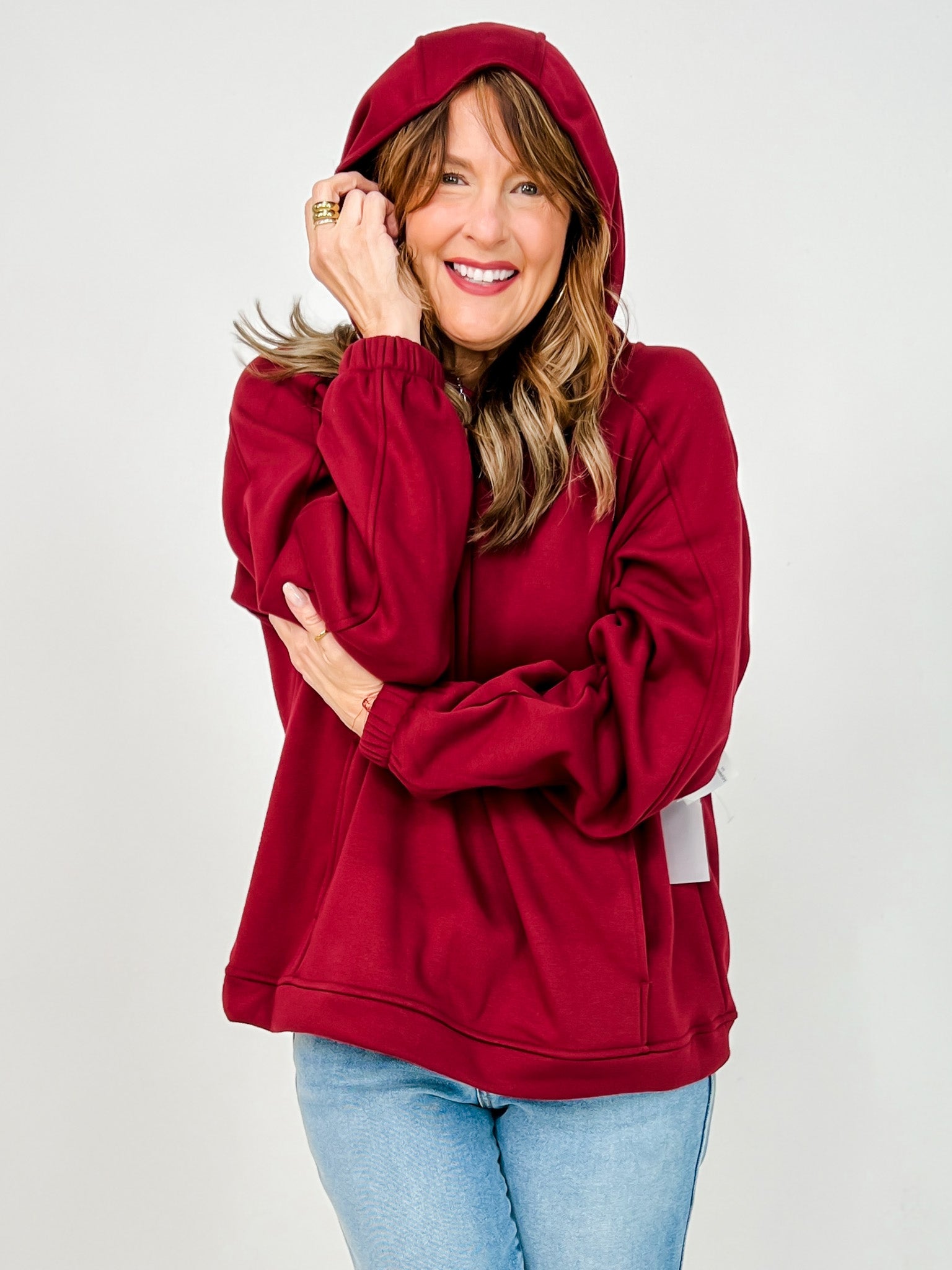 Brushed Luxe Fleece Hooded Sweatshirt