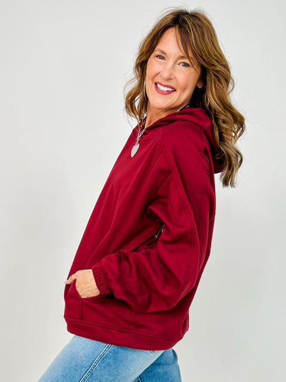 Brushed Luxe Fleece Hooded Sweatshirt