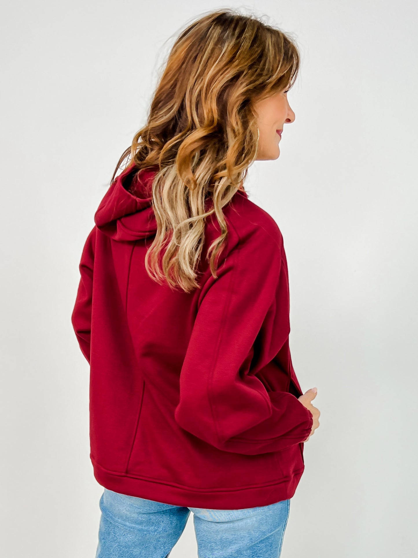 Brushed Luxe Fleece Hooded Sweatshirt