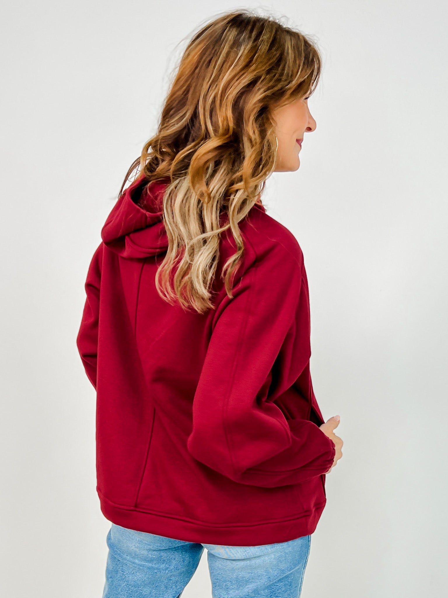 Brushed Luxe Fleece Hooded Sweatshirt