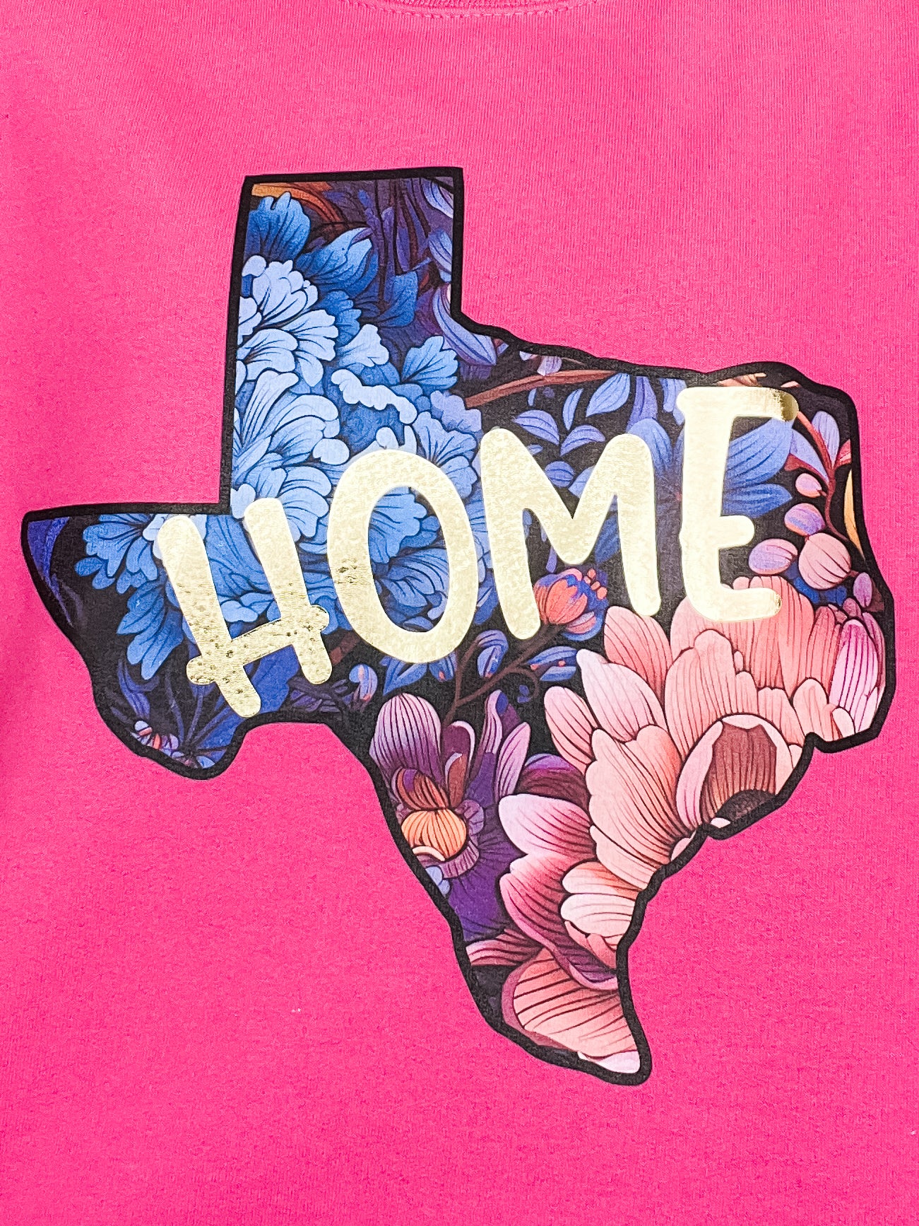 Texas My Home Gold Foil Sweatshirt