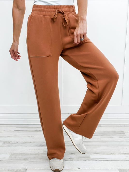 This Is That Feeling Modal Poly Lounge Pants with Pockets - SET A