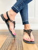 Beaded Sandal with Buckle