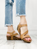 Corkys Keep It Casual Caramel Wedge Sandals