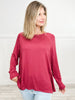 Long Sleeve Relaxed Fit Round Neckline Top