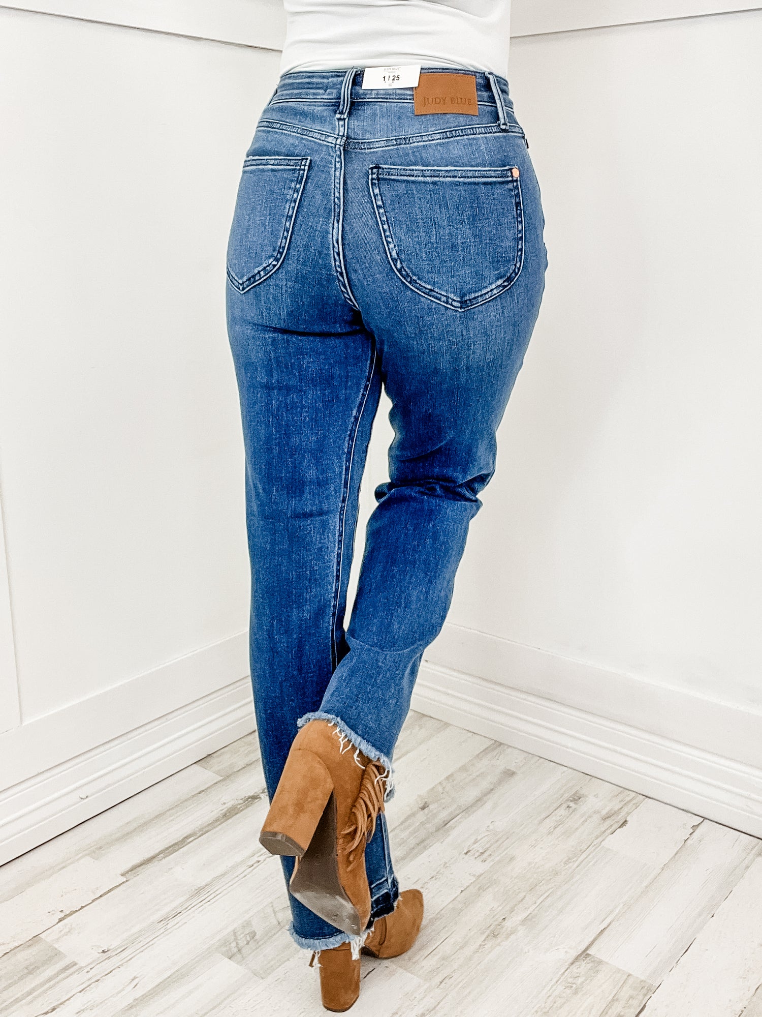 The Annabelle Judy Blue High Waisted Straight Leg Jeans – Emma