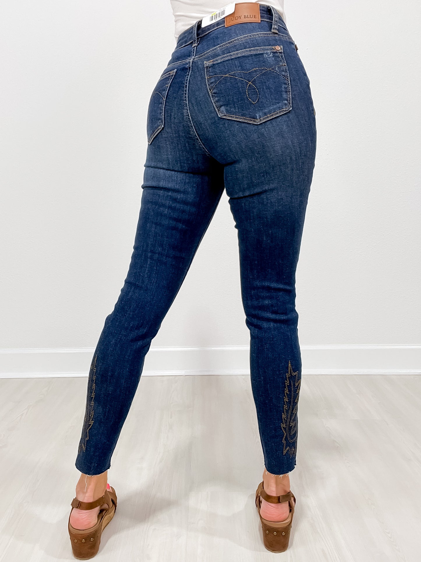 Judy Blue RYDER High Waist Western Embroidery Skinny Jeans