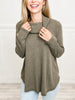 Turtleneck Long Sleeve RIbbed Top