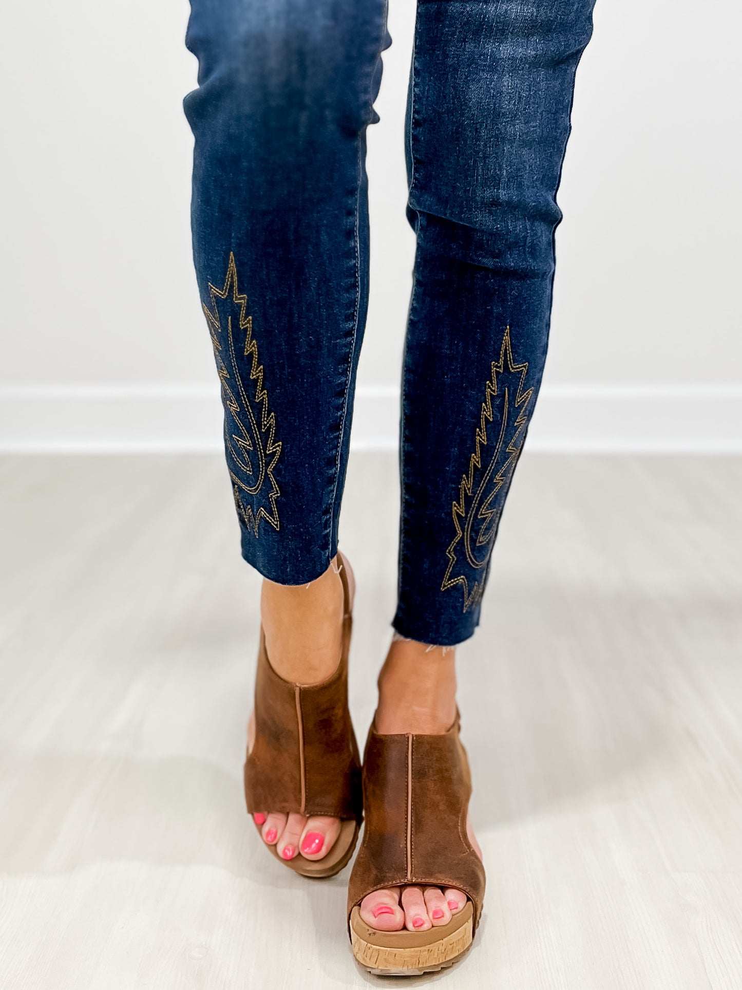 Judy Blue RYDER High Waist Western Embroidery Skinny Jeans