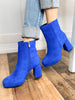 Corkys Slug Bug Block Heel Boots in Electric Blue