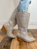Corkys "Glitzy" Tall Rhinestone Boots in Clear