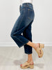 Judy Blue LAST KISS Mid-Rise Tummy Control Crop Wide Leg Denim Jeans