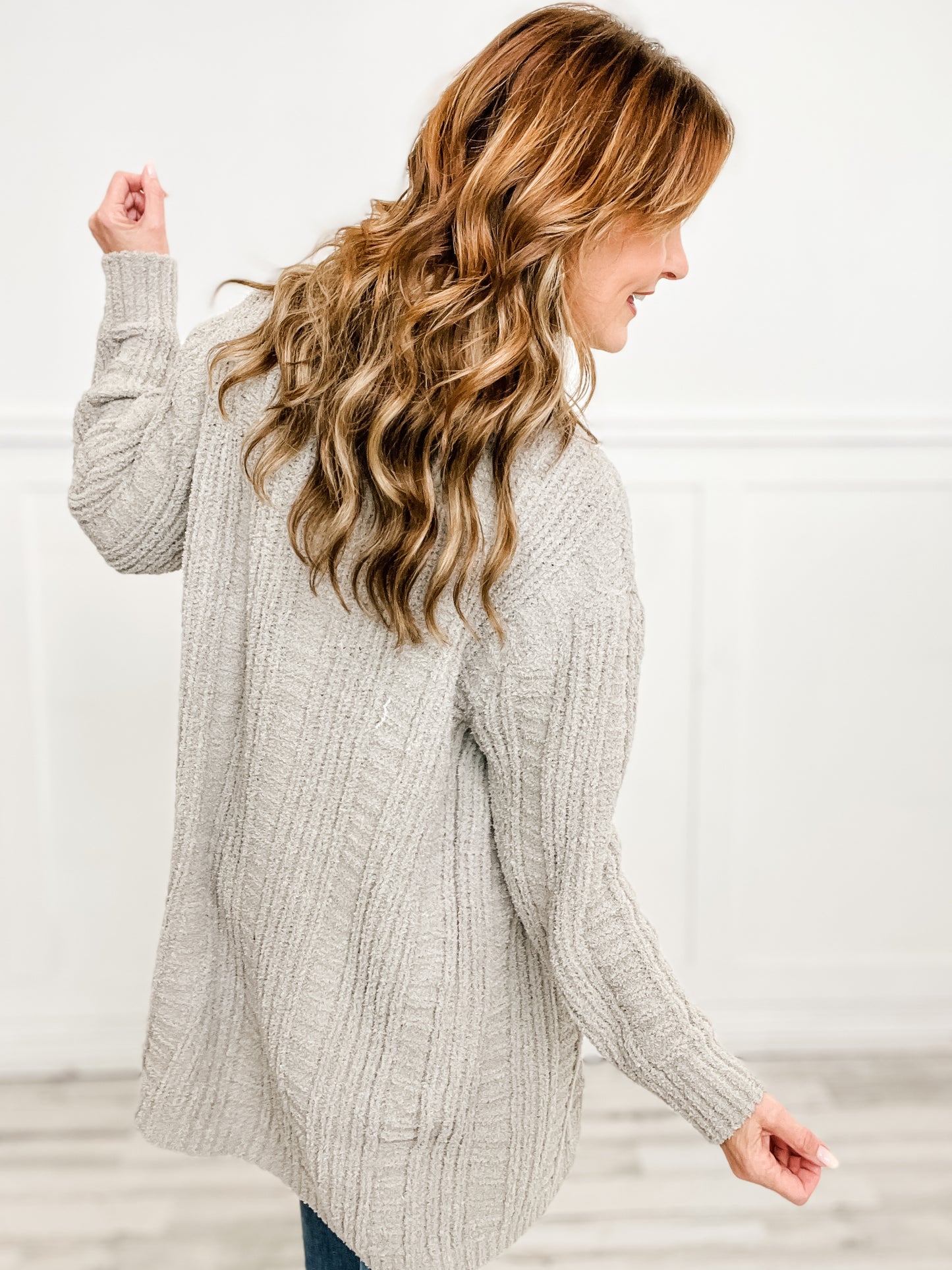 Solid Color Twist Knit Luxury Soft Cardigan