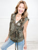 Boho Bliss Patchwork Vest with Tie Front