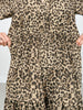 Short Sleeve V-Neck Leopard Dress