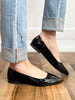 Corkys Stage Slip-On Flat Shoes in Black Patent