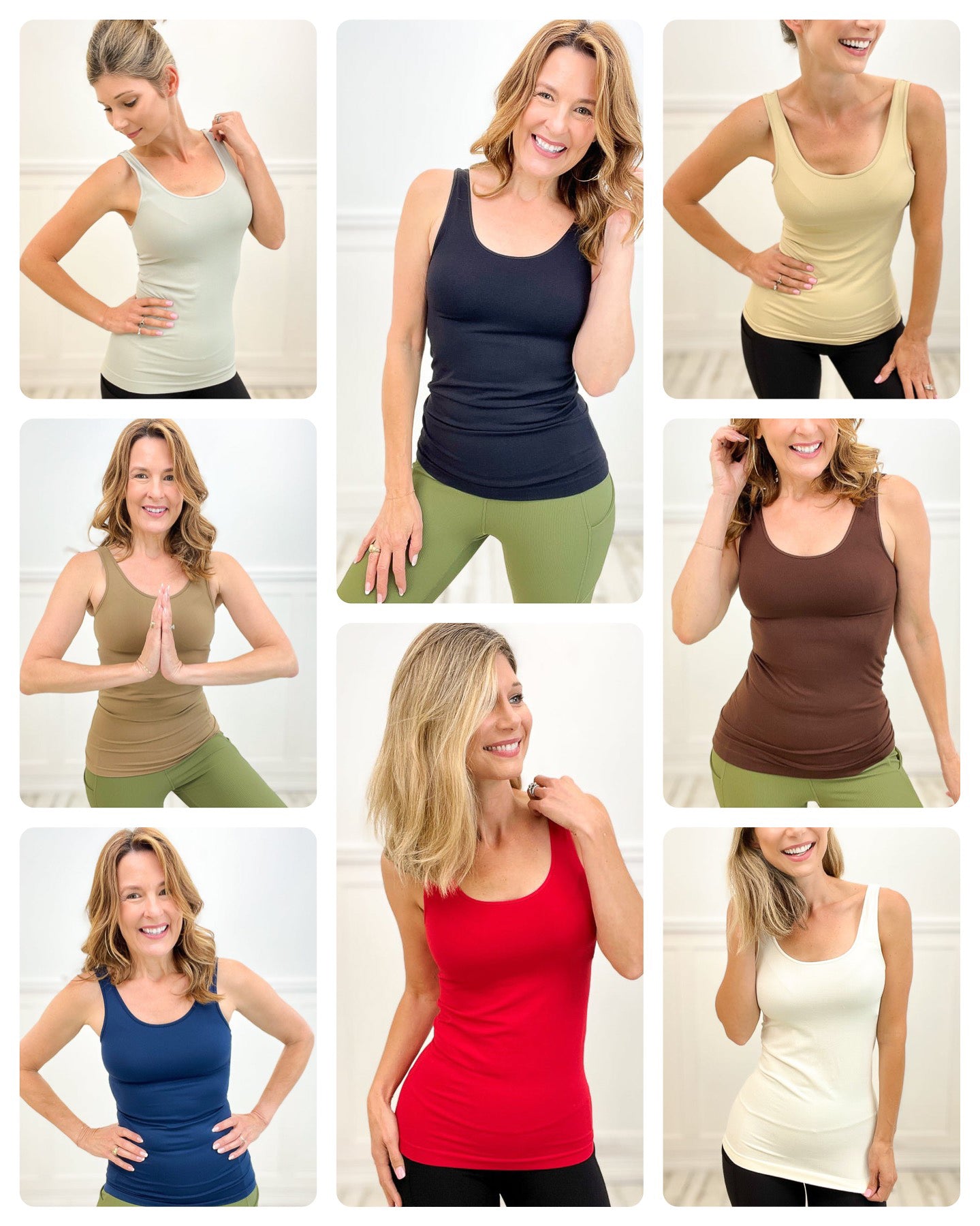 Seamless Wide Strap Tank - Basic Colors