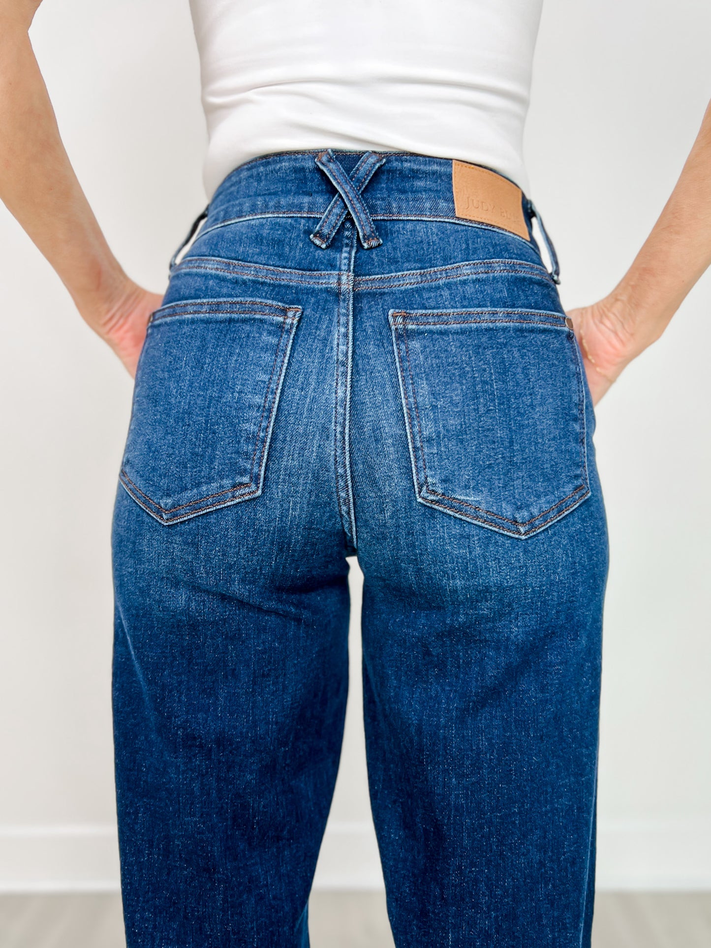 Judy Blue HIGH SOCIETY High-Waist Trouser Leg Jeans in 3 Inseams