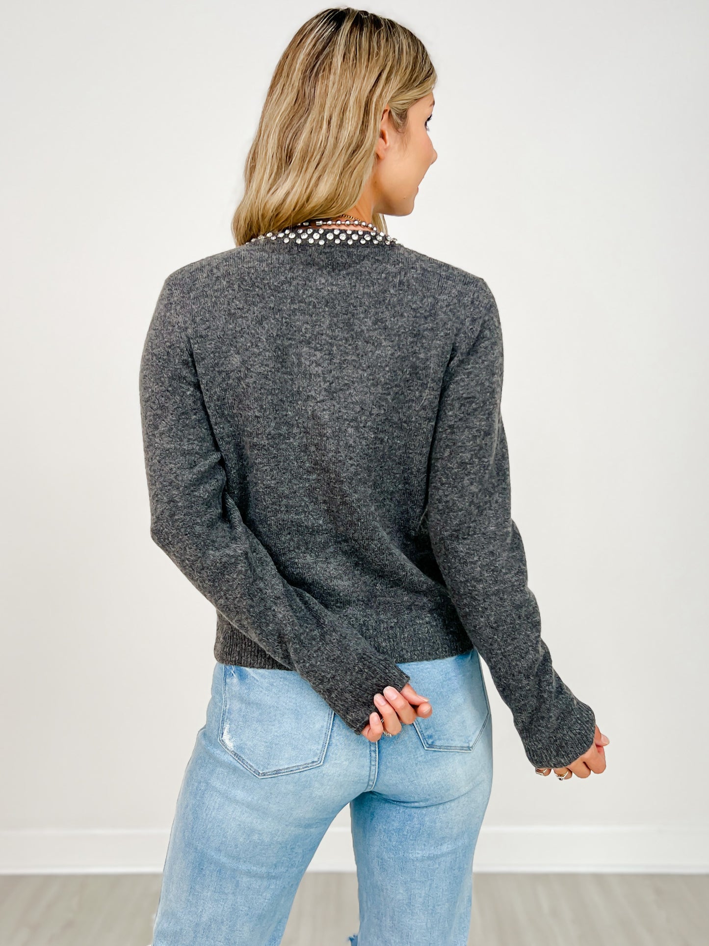 Long Sleeve Solid Knit Button Down Cardigan