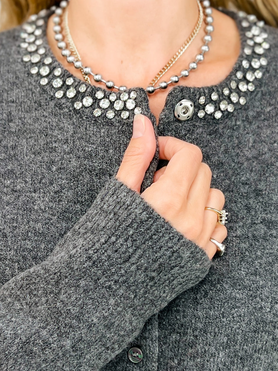 Long Sleeve Solid Knit Button Down Cardigan